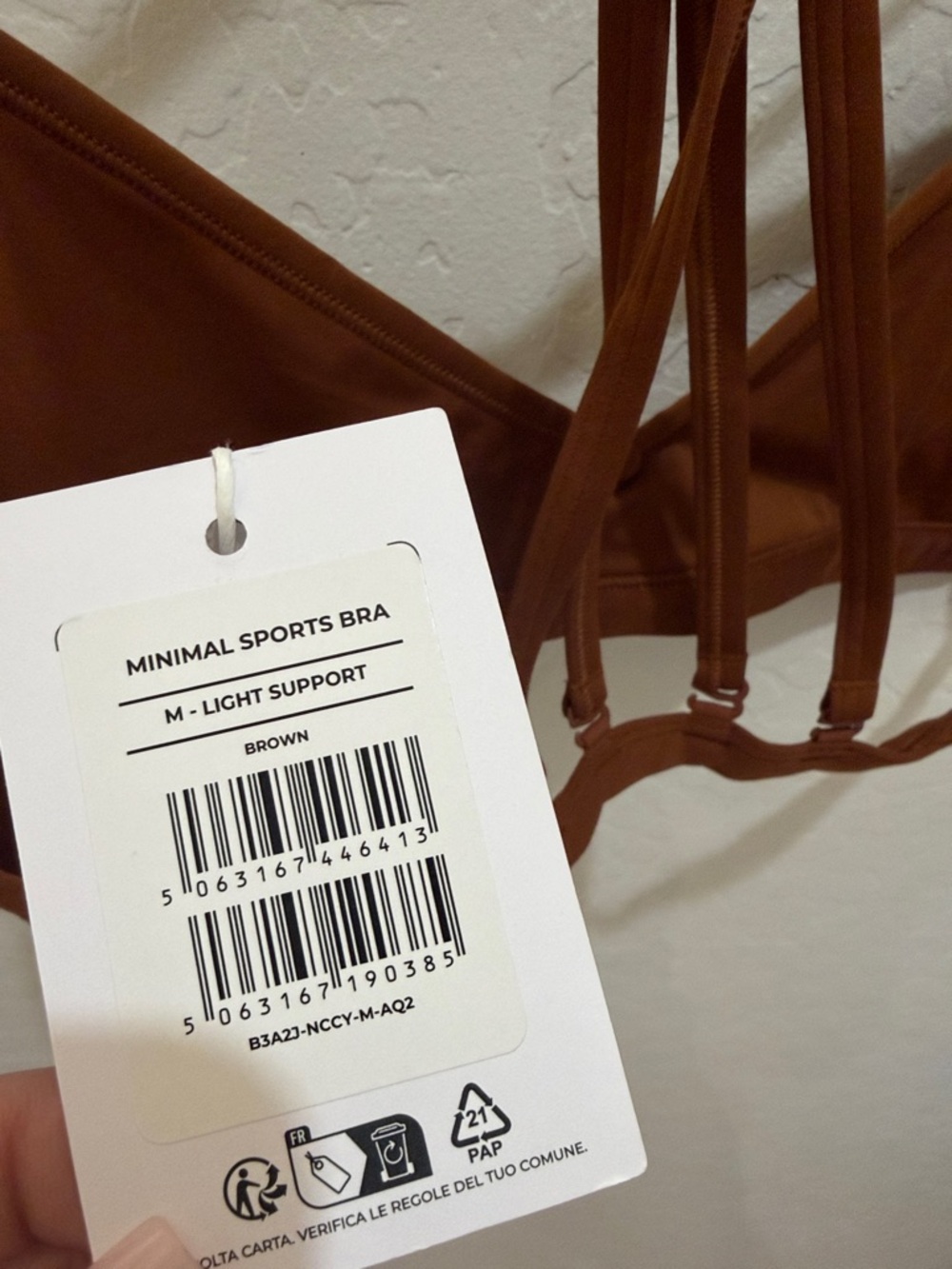 Gymshark Rust Bralette with Strappy Back - Picture 3 of 4
